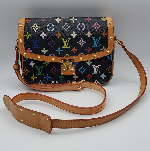 🎀 SOLD 🎀 Louis Vuitton Multicolor Sologne Black - Picture 1 of 17